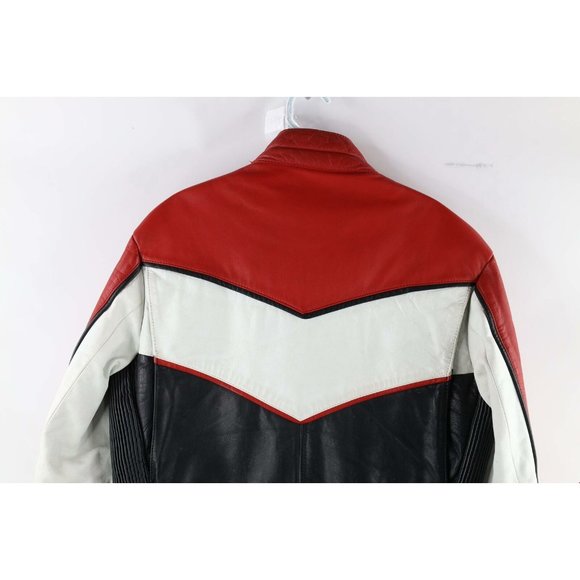 Vtg 80s Vetter Windjammer Womens 42 Distressed Leather Riding Motorcycle Jacket - Picture 10 of 11